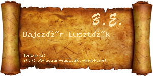 Bajczár Euszták névjegykártya